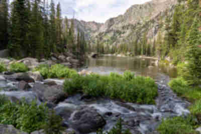 The far side of Mirror Lake (our campsite directly across the lake)