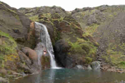 Helgufoss waterfall