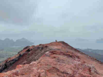 Hiking up Eldfell Volcano on Heimaey Island