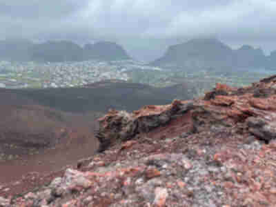 Hiking up Eldfell Volcano on Heimaey Island