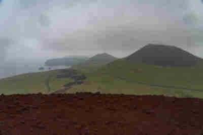 Hiking up Eldfell Volcano on Heimaey Island