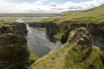 Fjaðrárgljúfur, a glacial carved canyon