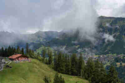 Wengen, visible across the valley from Winteregg