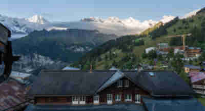 The view from our hotel in Mürren