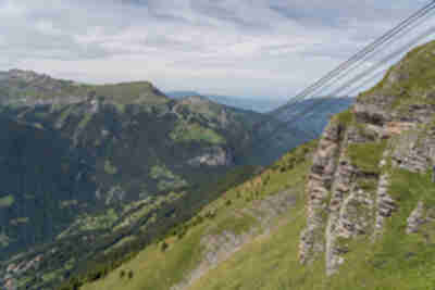 looking down the west side of Männlichen
