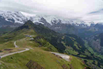 Hiking up Männlichen peak