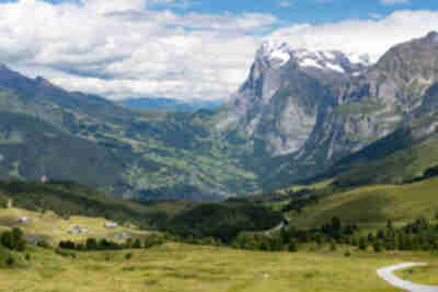 Looking down at Grindelwald and Alpiglen