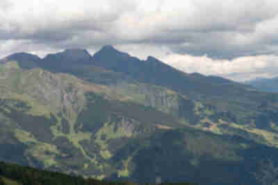 Looking across you can see our destination for the day after next: First (high on the ridge) and Bort (down in the valley)