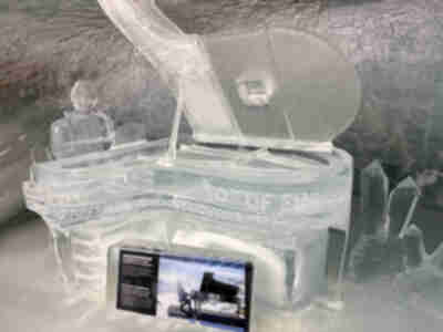 The glacier ice palace inside the Aletsch Glacier at Jungfraujoch