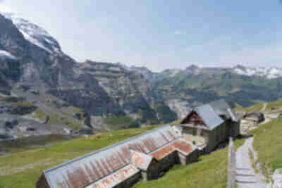 At Eigergeltscher before starting the Eiger Trail down