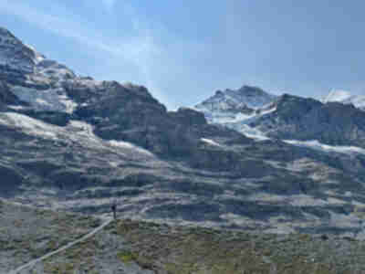 The lateral moraine of Eigergletscher