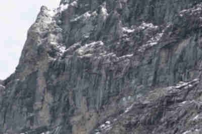 The windows of the Eigerwand station (for the Jungfraujoch railway) peak out on the north face of the Eiger