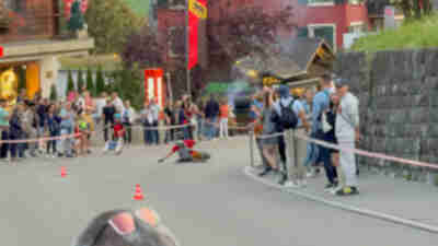 Grindelwald street festival with the "toboggan club"