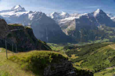 Grindelwald below Schreckhorn and the north face of the Eiger