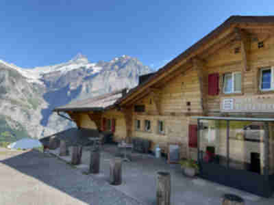 Our hotel in Bort with Wetterhorn in the back