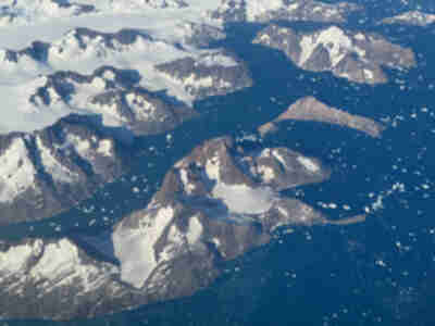 Flying over Greenland
