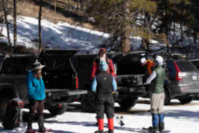 Mustering at the trailhead
