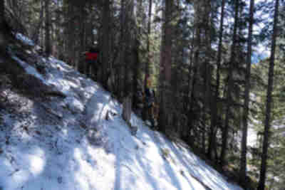 An extremely icy stretch of trail that required some careful navigation
