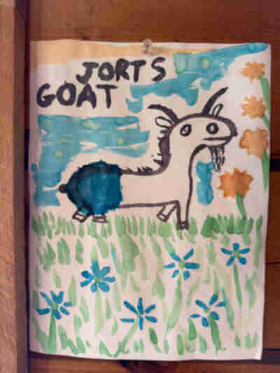 Artwork left inside the hut