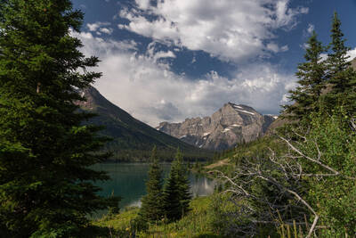 Mt. Gould across Lake Josephine on the Grinnell Glacier trail