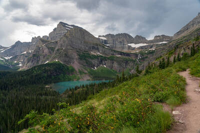 Grinnell Lake and Grinnell Falls
