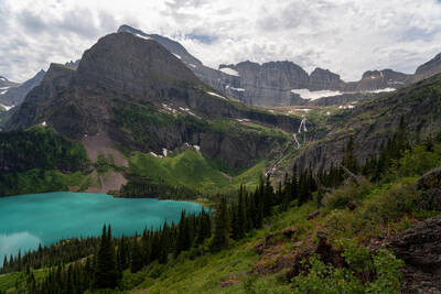 Grinnell Lake and Grinnel Falls