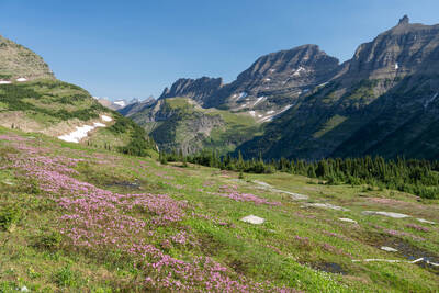 The Garden Wall from the Hidden Lake Trail (the backside of the Grinnell Glacier cirque)