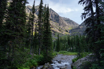 Hiking down from Sperry Chalet