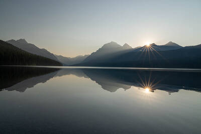 Sunrise at Bowman Lake