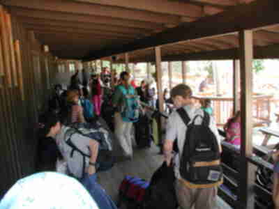 Finding and collecting our luggage