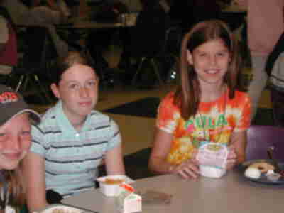 Corinne and Melanie at Tuesday morning breakfast