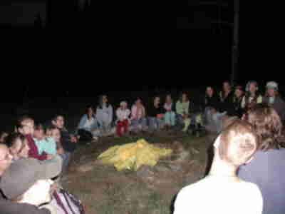 Singing around the campfire