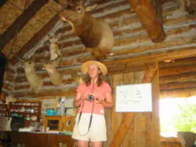 Lisa teaching the Mark-Recapture lesson