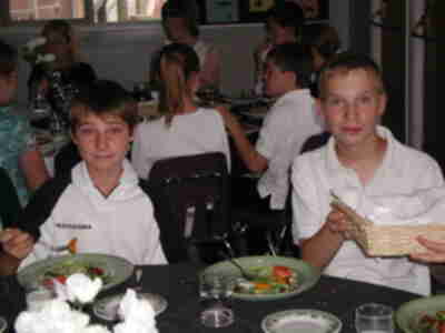 Ben and Greg at the Black and White dinner