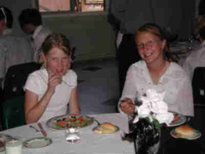 Erin and Beth at the Black and White dinner
