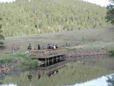 Getting ready to fish at Jackson Pond