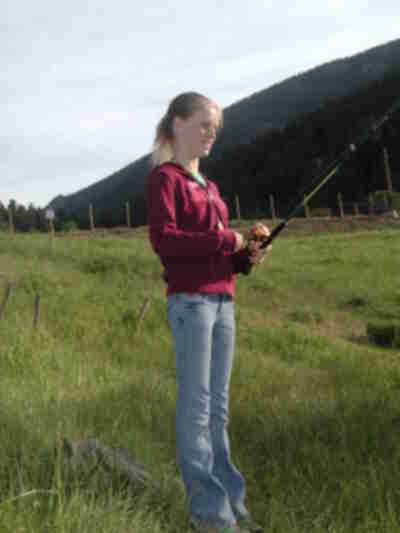 Becca fishing