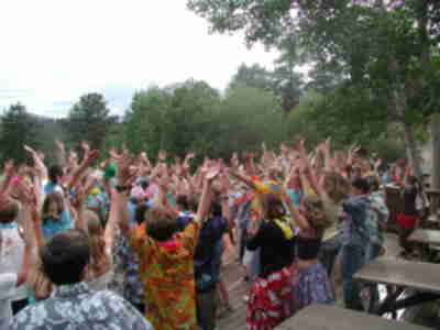 Y -M-C-A at the luau