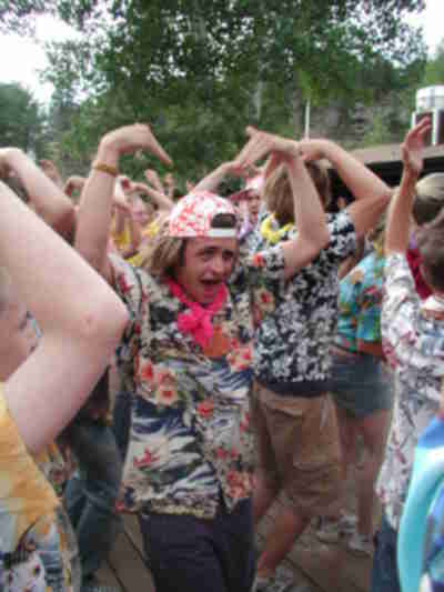 Crazy Andrew dancing up a storm