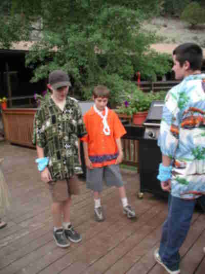 Justin, Ben and Jordan doing the Electric Slide