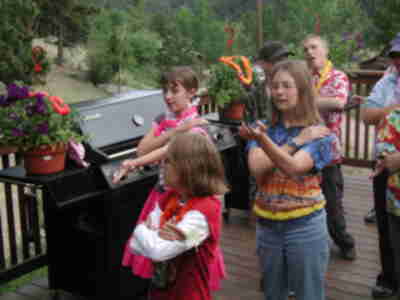 Annmarie, Poppie and Danielle doing the Macarena