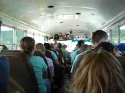 The front of the bus