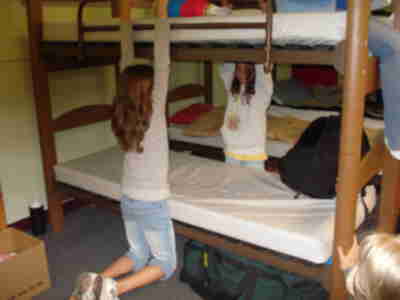 "Hanging out" during bunkhouse time