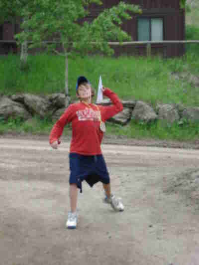 Matt getting ready to throw his airplane