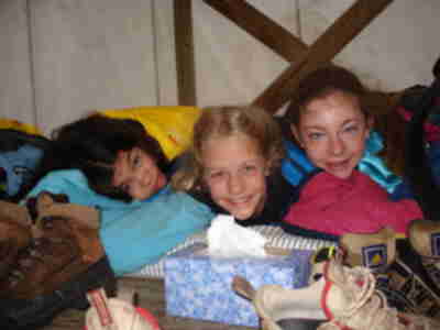Walking up in the tent on Wednesday morning