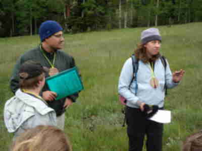 Lisa and Aaron giving the complex instructions for "Much Better than Oh Deer"