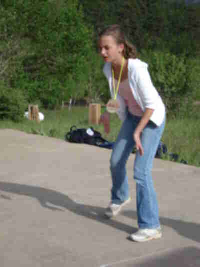 Lindsey playing Four Square during Handraising