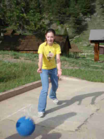 Kylie passing the ball