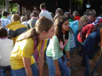 Dancing during the Luau