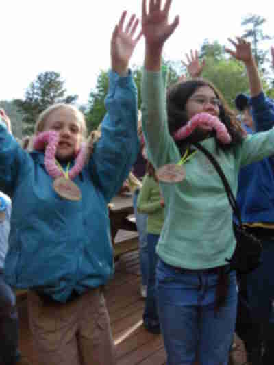 "Raise your hands up and Shout!"